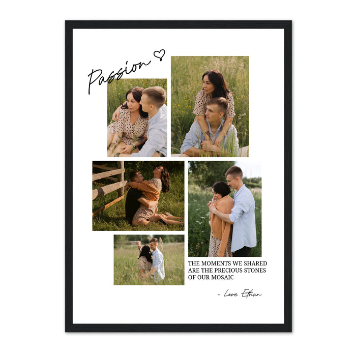 Passion Couple Mosaic - Personalized Poster